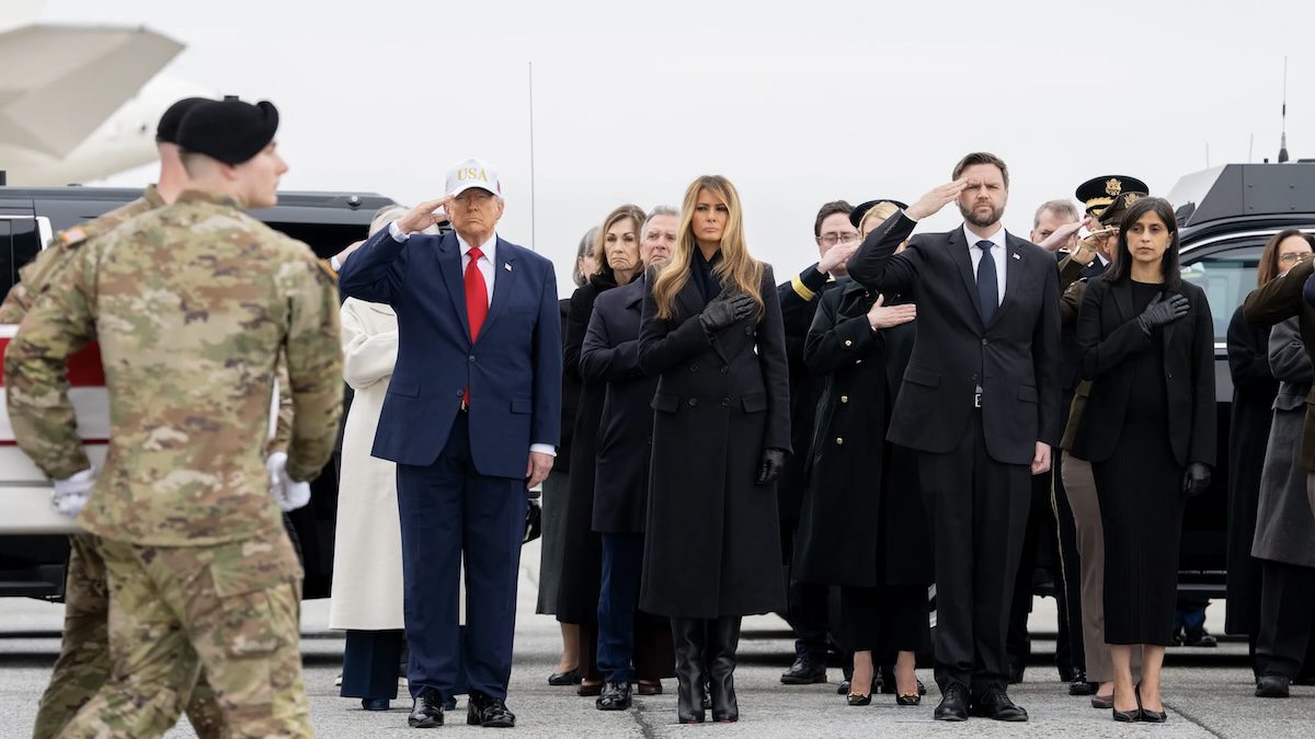 Trump Vance coffin transfer