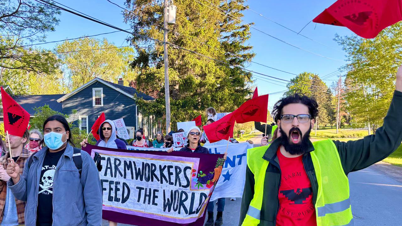United Farm Workers union protests ICE arrests of farm laborers involved in union drive