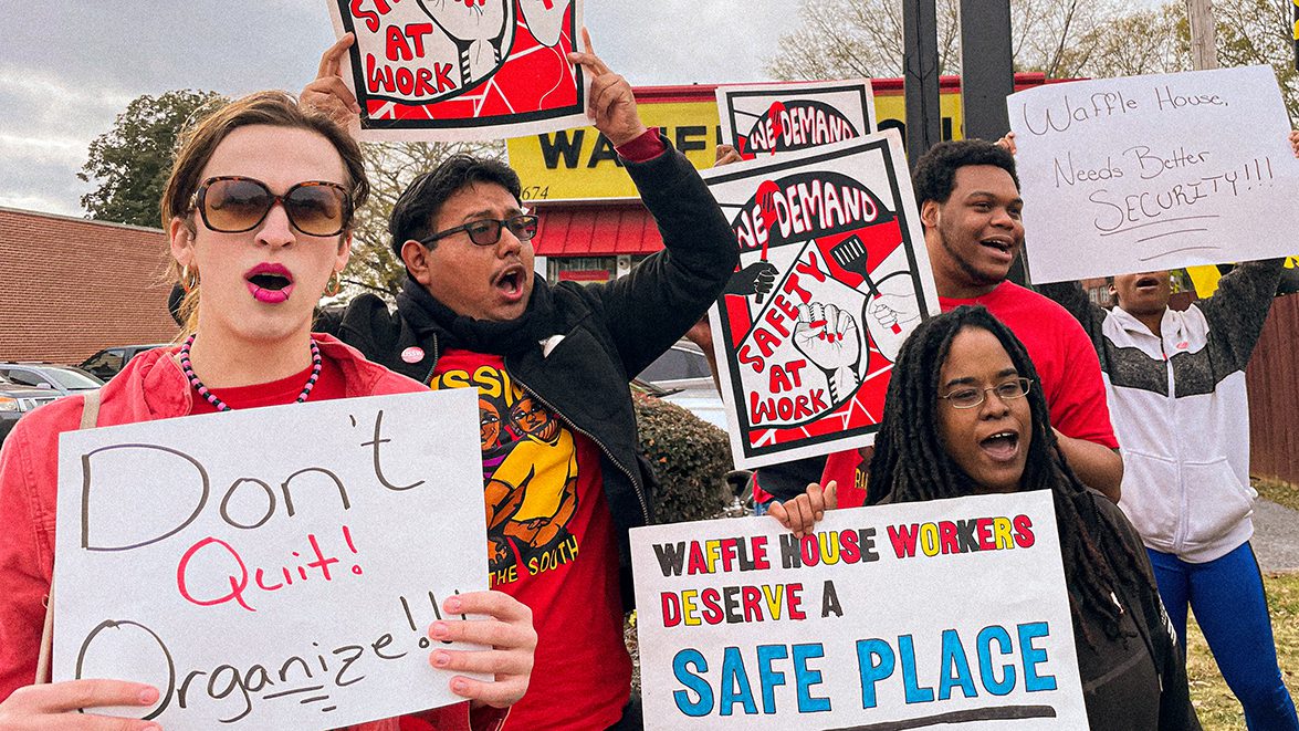 Waffle House workers demand liveable wages and tip protections