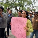 Nepali students march and raise posters against government ban on student groups