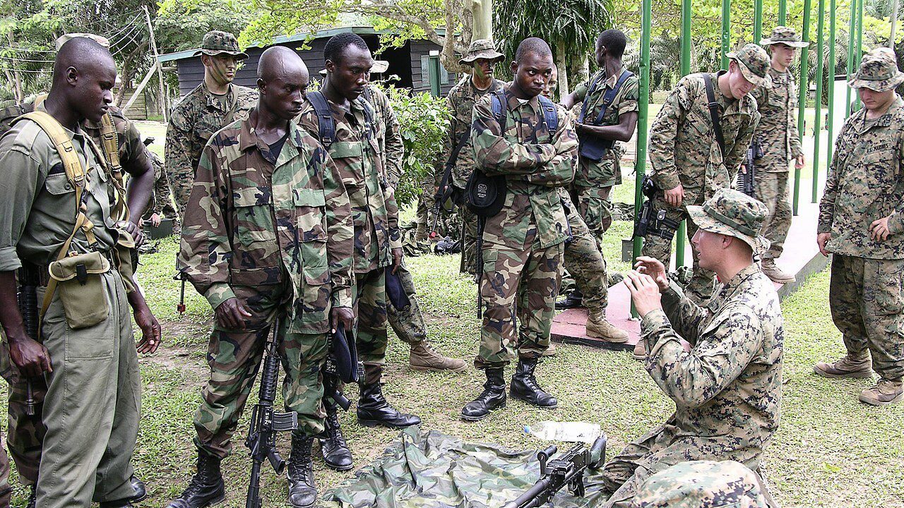 US Troops and Ghanaian troops training
