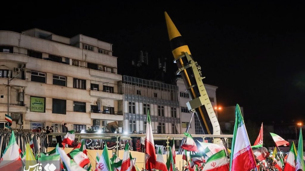 IRGC missile during mass rally Tehran (1)