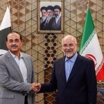 Iran's Parliament Speaker Mohammad Baqer Qalibaf and Pakistan's army chief, Field Marshal Asim Munir