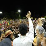Iván Cepeda campaign rally Colombia